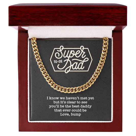 Super Dad-To-Be Cuban Link Chain