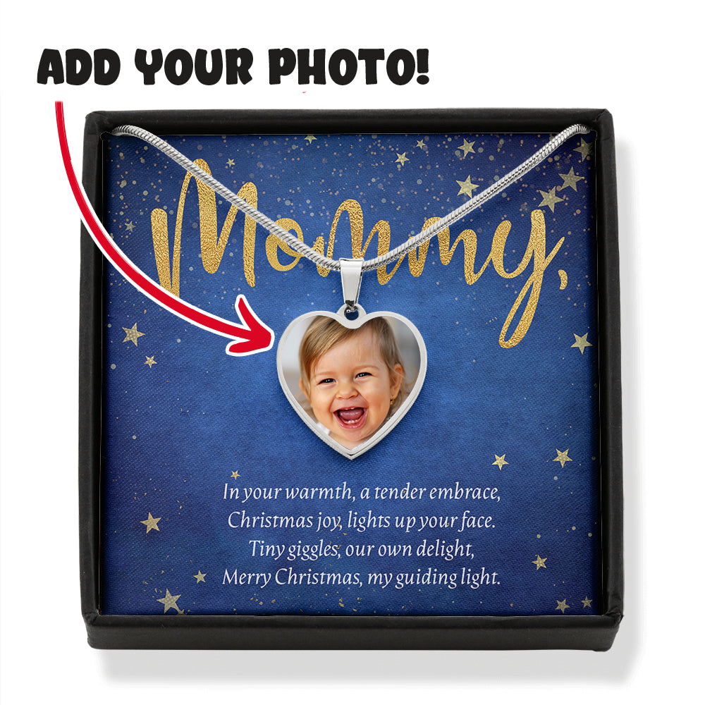 Mommy, my guiding light Personalized Photo Necklace (with box)