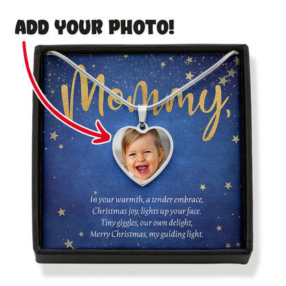 Mommy, my guiding light Personalized Photo Necklace (with box)