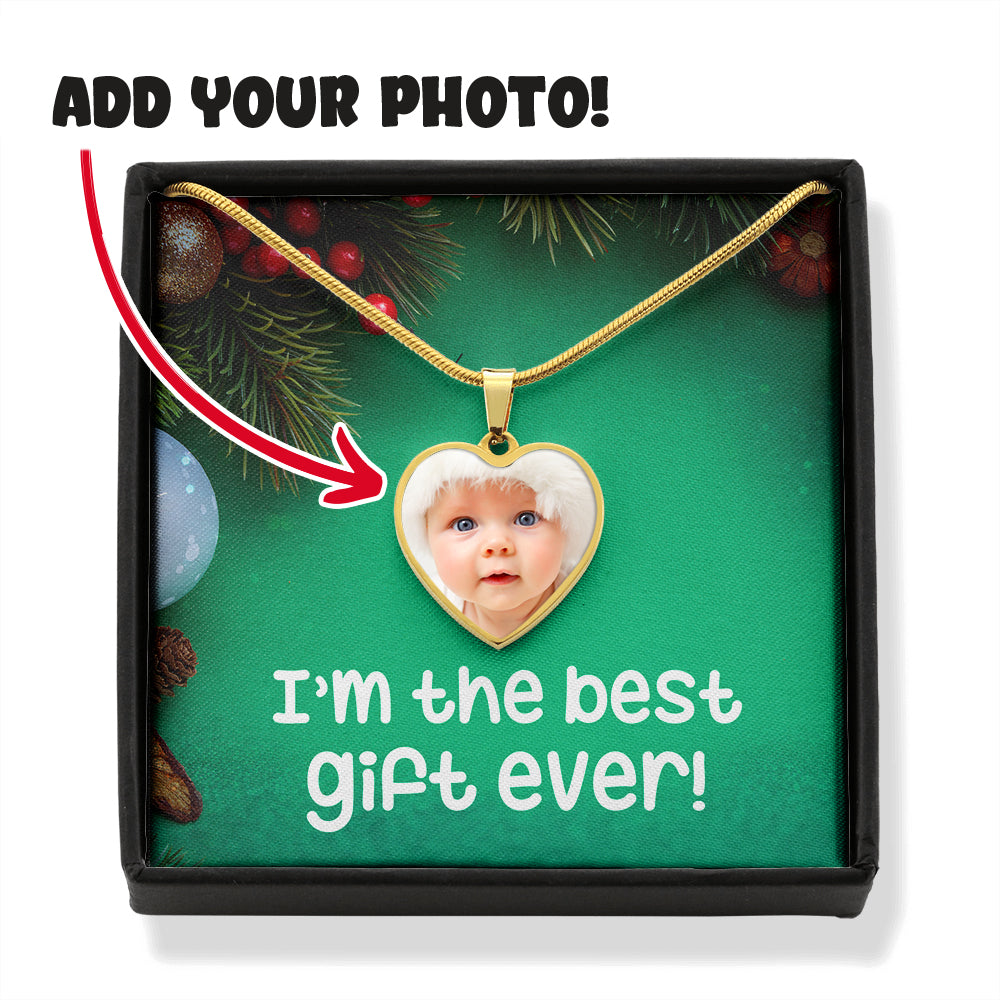 I'm the Best Gift Ever Personalized Photo Necklace (with box)