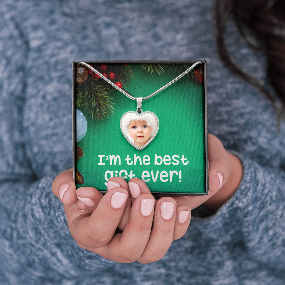 I'm the Best Gift Ever Personalized Photo Necklace (with box)