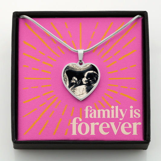 Family is Forever Personalised Photo Necklace Pendant