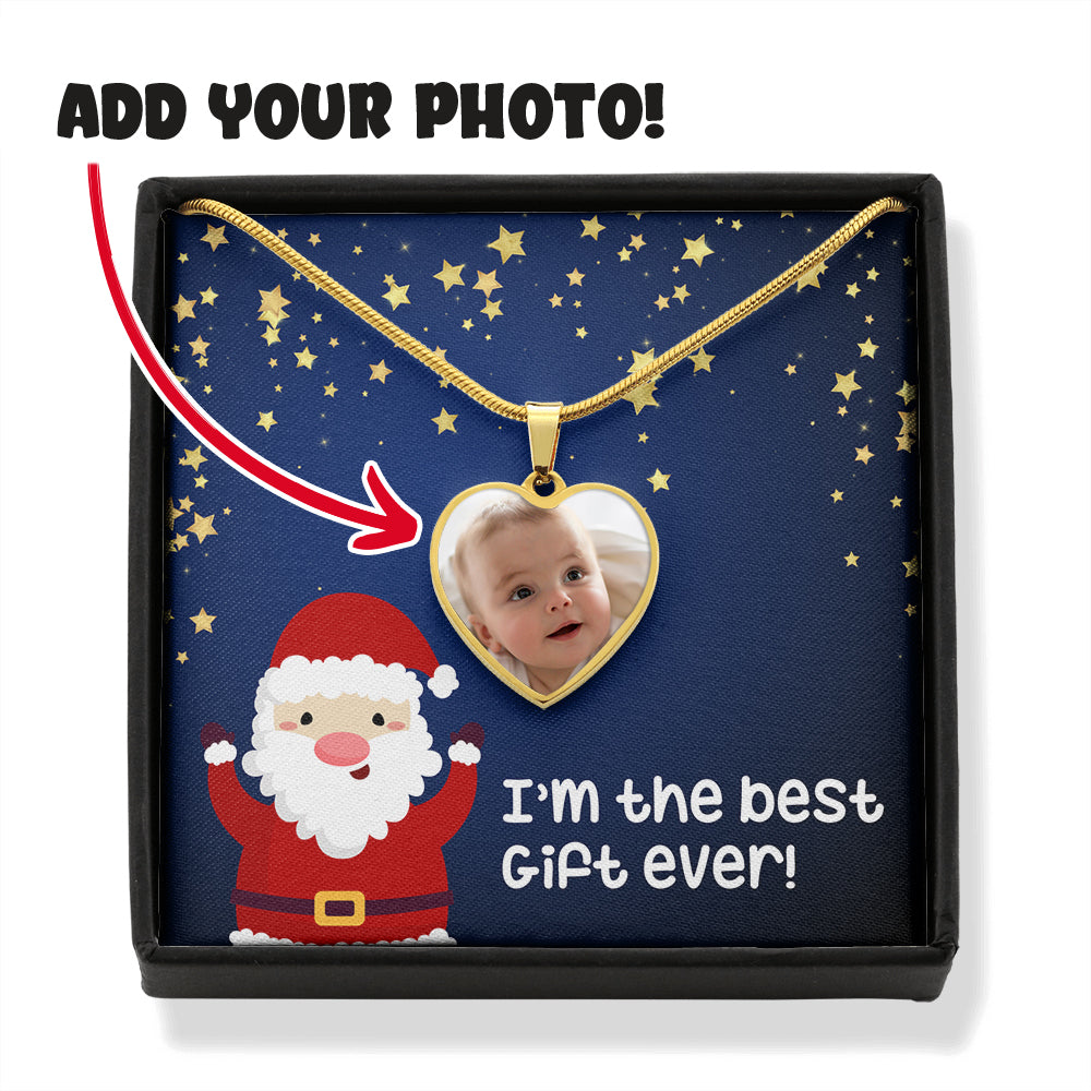 I'm the bestGift ever! ft Santa Claus Personalized Photo Necklace (with box)