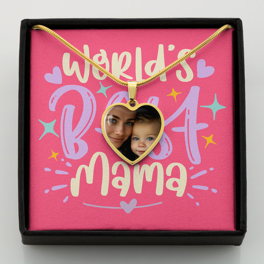 World's Best Mama - Photo Pendant Necklace