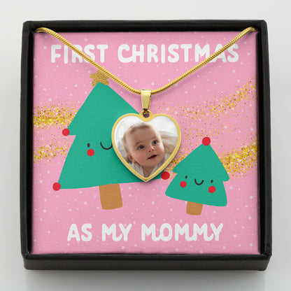 First Christmas as My Mommy Personalized Photo Necklace