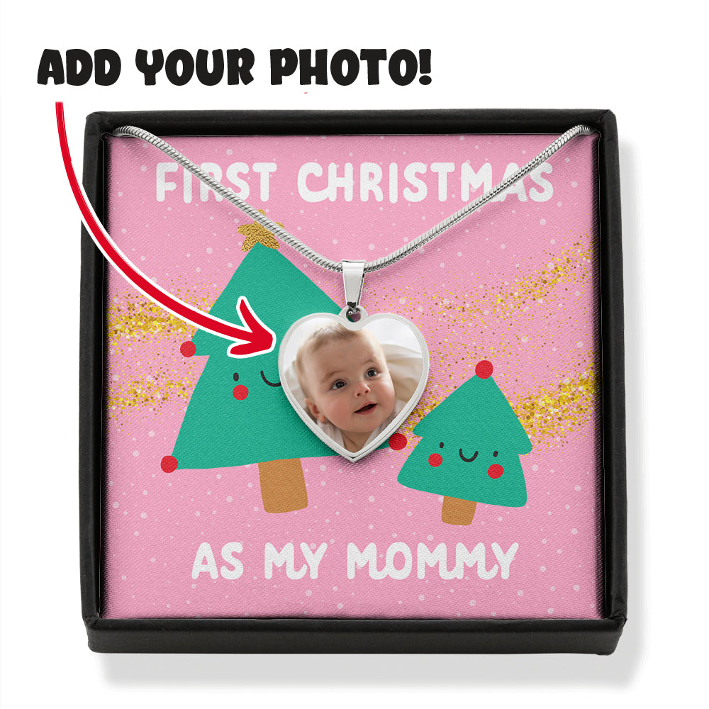First Christmas as My Mommy Personalized Photo Necklace